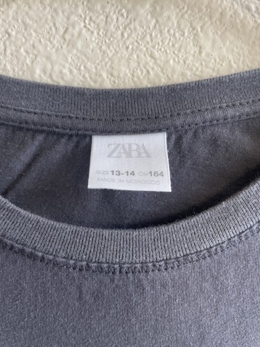 Zara - Kids Graphic T-Shirt Grey (Size 13-14) - Picture 3 of 9