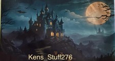 Haunted House Scene Setter Halloween Decor 42x72 Haunted Castle Photo Backdrop