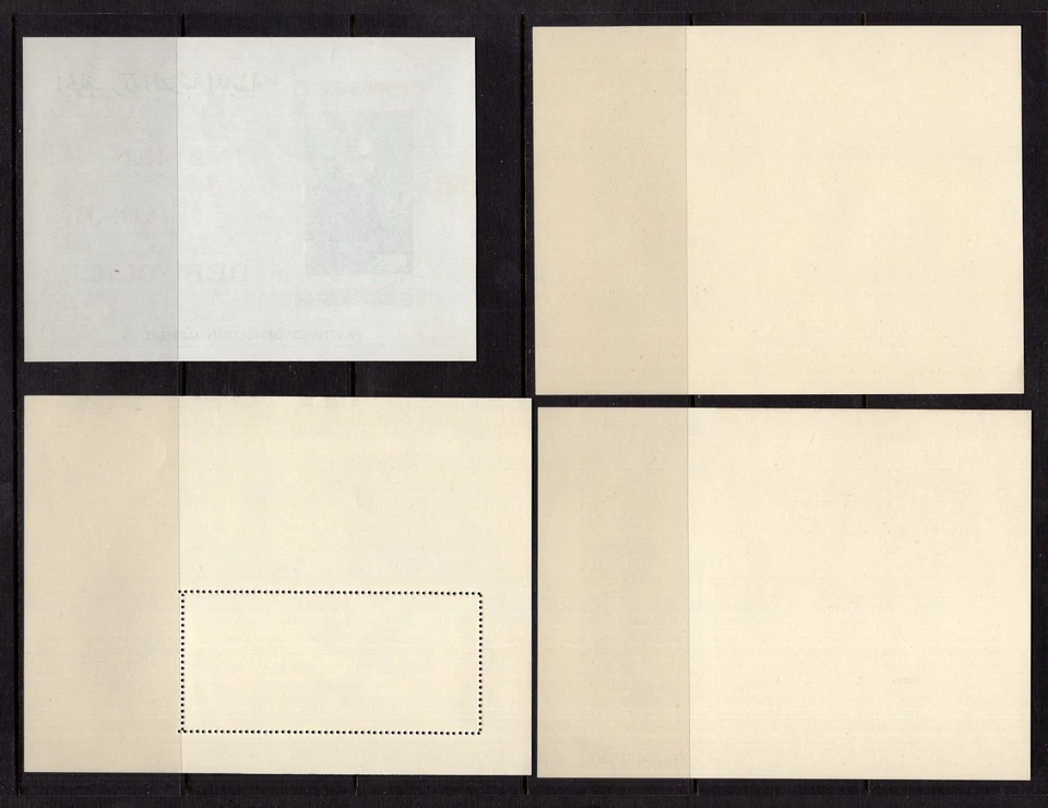 Lote de (4) hojas de recuerdo YEMEN. Todo sin montar MNH. Expo 70, Juegos Olímpicos, Arte Foto 2 de 2