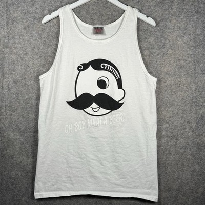 Vintage 90s Natty Boh Oh Boy What A Beer Tank Top T Shirt Mens Size M 19x29