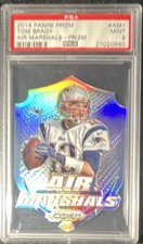 2014 PANINI PRIZM AIR MARSHALS TOM BRADY SILVER PSA 9 MINT