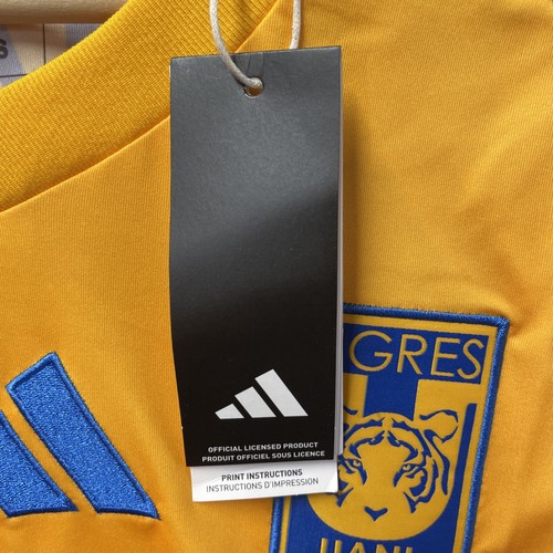 Adidas Mexico Tigres Uanl Home Jersey Men’s L Yellow 2024 Player Version - 第 9/23 張圖片