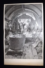 Gallery dug under the bed of the Seine 1894 engraving
