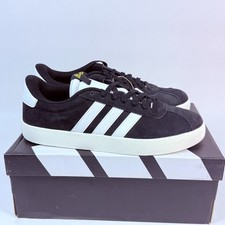 Adidas VL Court 3.0 Women's Sneakers Black White Suede ID6279 Size 9 New