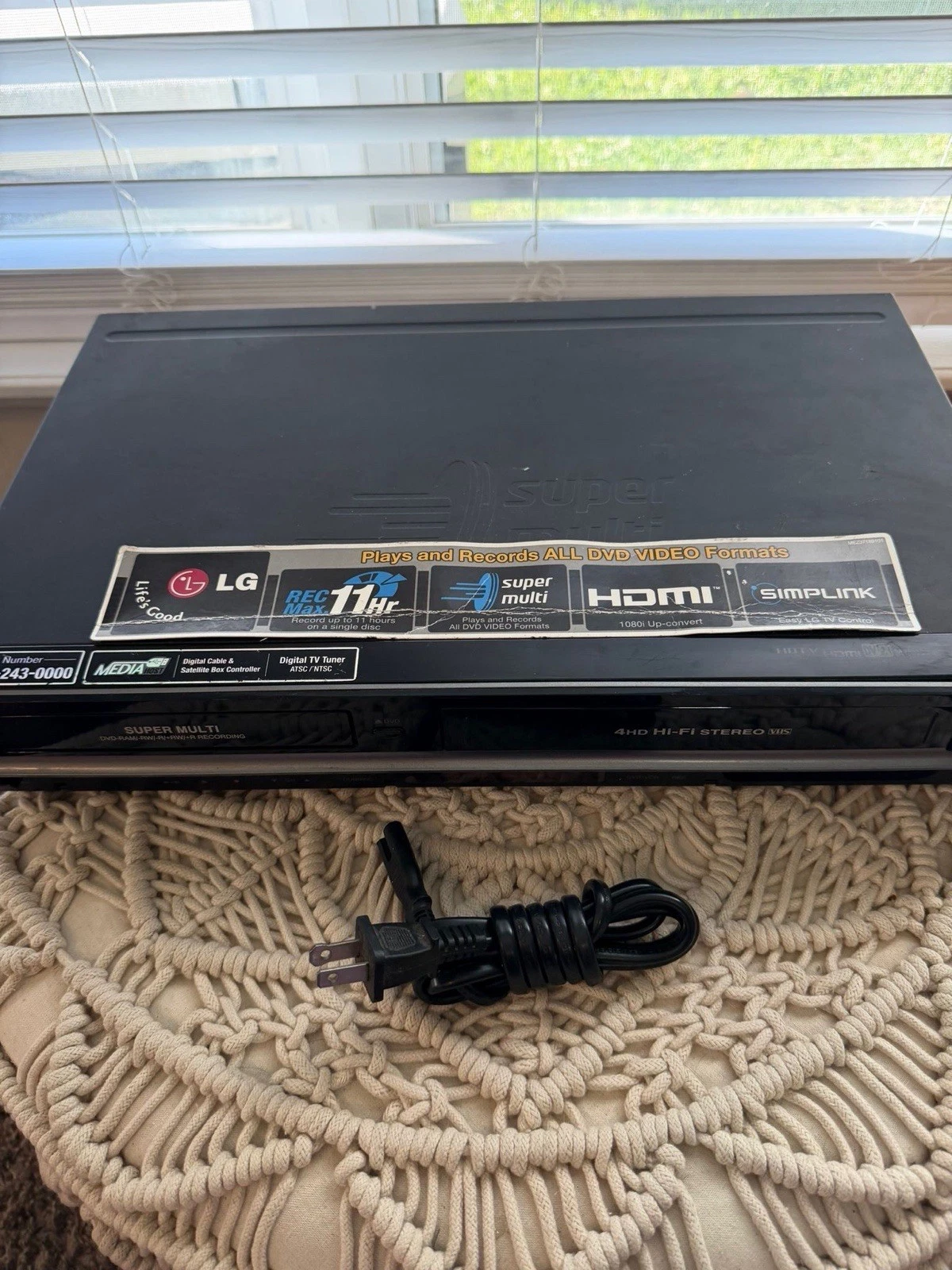 LG RC797T Super Multi DVD VCR VHS Player Combo HDMI - For Parts Or Repair Untest