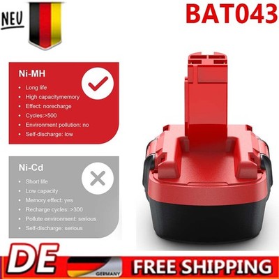 12V Für Bosch BAT043 5.0Ah Ersatzakku BAT045 - 2607335262 PSR 12VE-2 GSR 12-2 BH