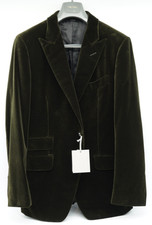 Tom Ford Dinner Jacket Blazer Party Tuxedo Velvet Olive Green 54R  38333E