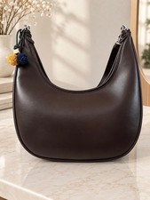 Women’s Dark Chocolate Brown Genuine Leather Hobo Shoulder Bag – Soft Smooth Lea