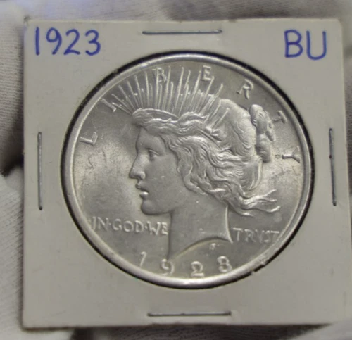 1923 US Peace Silver Dollar $1 Unc