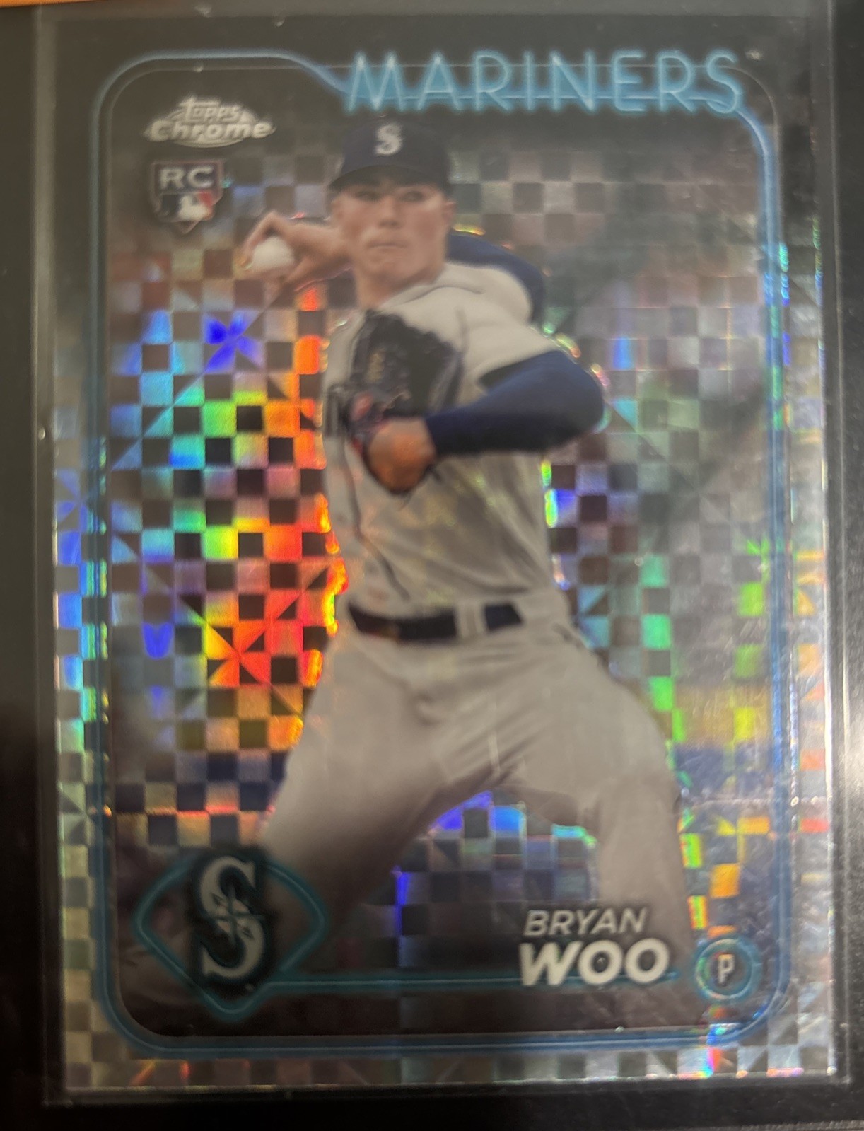 2024 Topps Chrome - Bryan Woo #172 X-Fractor (RC)