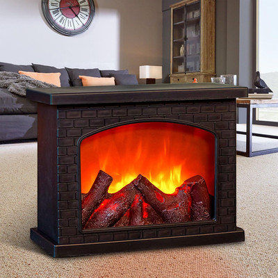 Fireplace Lanterns Decorative,Small Fake Fire Place,Flame Effect LED Fire Lamp,B