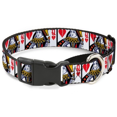 Plastic Martingale Collar Queen of Broken Hearts Small 9-15''