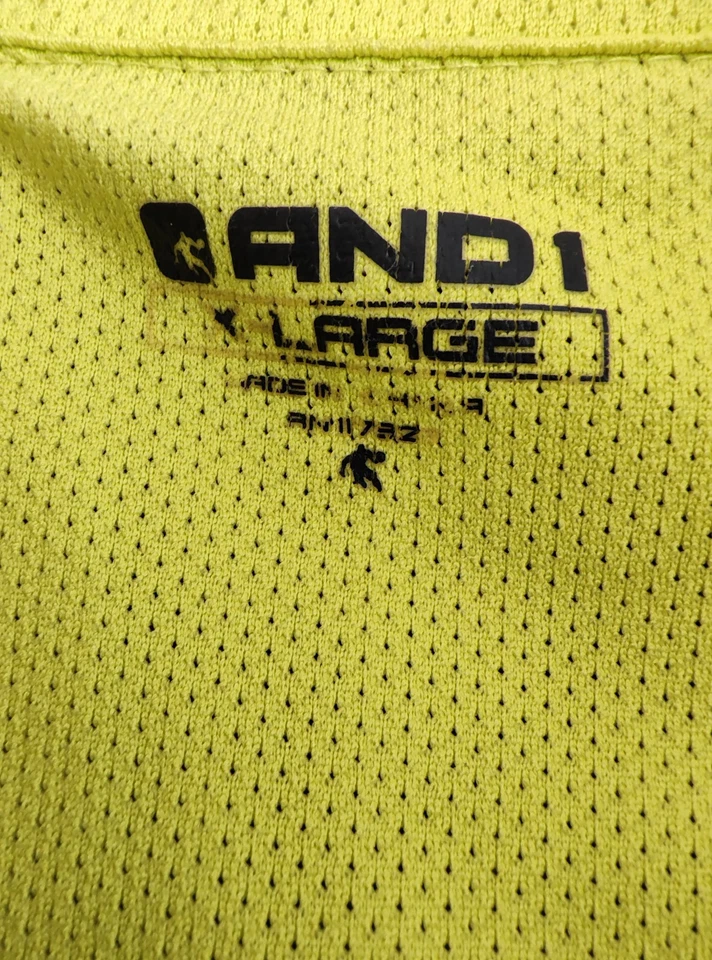 And 1 gray/neon yellow polo shirt mens XL - Image 4 of 4