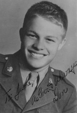 1940s Handsome Soldier Smiling Portrait Military Uniform Cute Attractive Signed