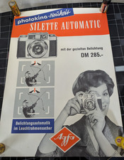 Reklameplakat Agfa Silette Automatic 50/60er Jahre ca. 59 x 42cm