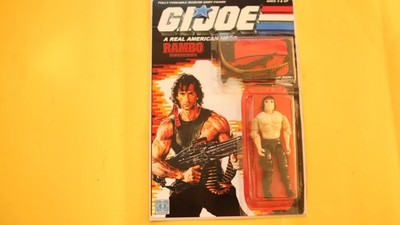 Gi Joe 3 3/4'' Rambo Vintage Style Fan Art John Rambo Hengst Blister