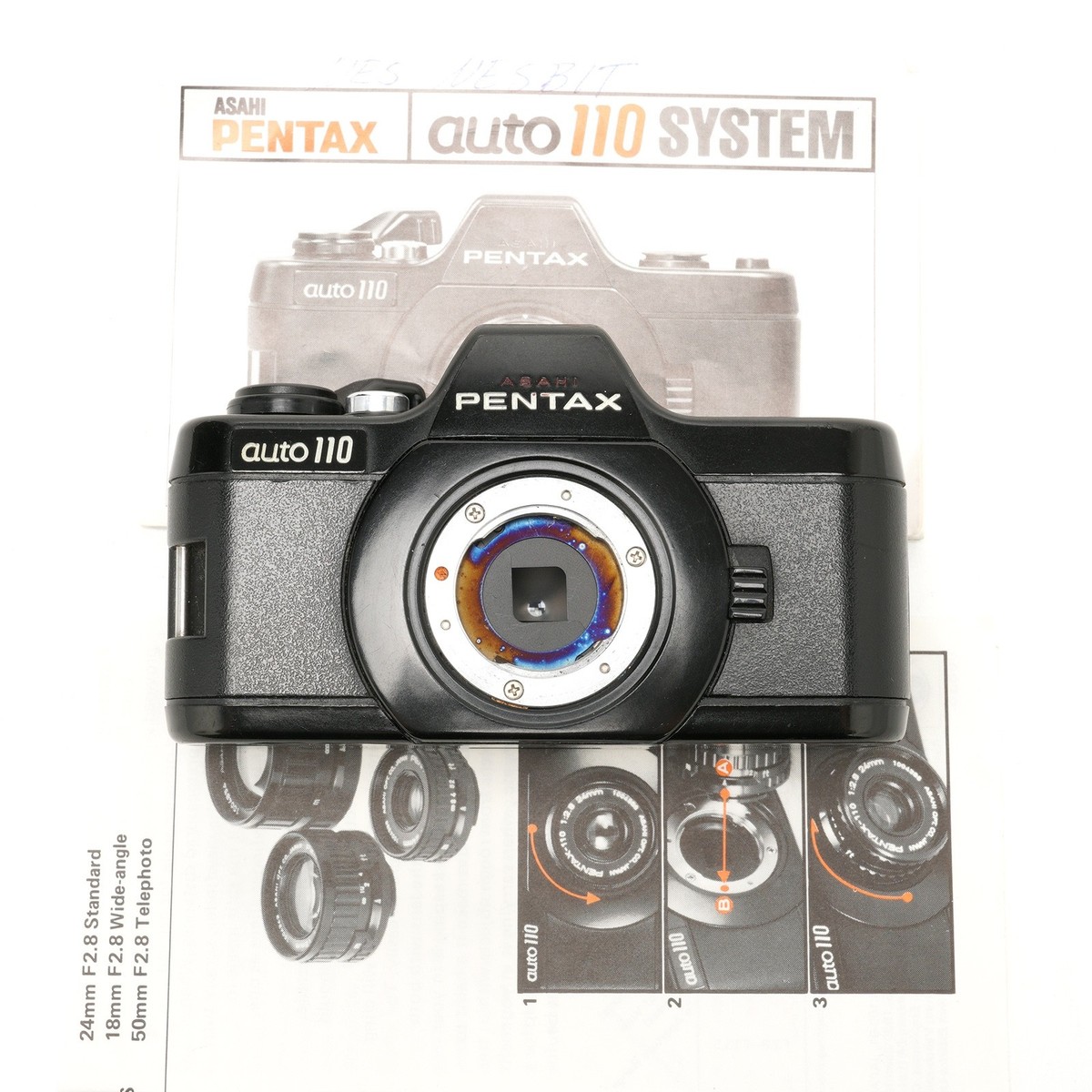 ASAHI PENTAX auto 110 SLR SYSTEM 本体 Pentax Auto 110 SLR Film Camera - PARTS/NOT WORKING | eBay