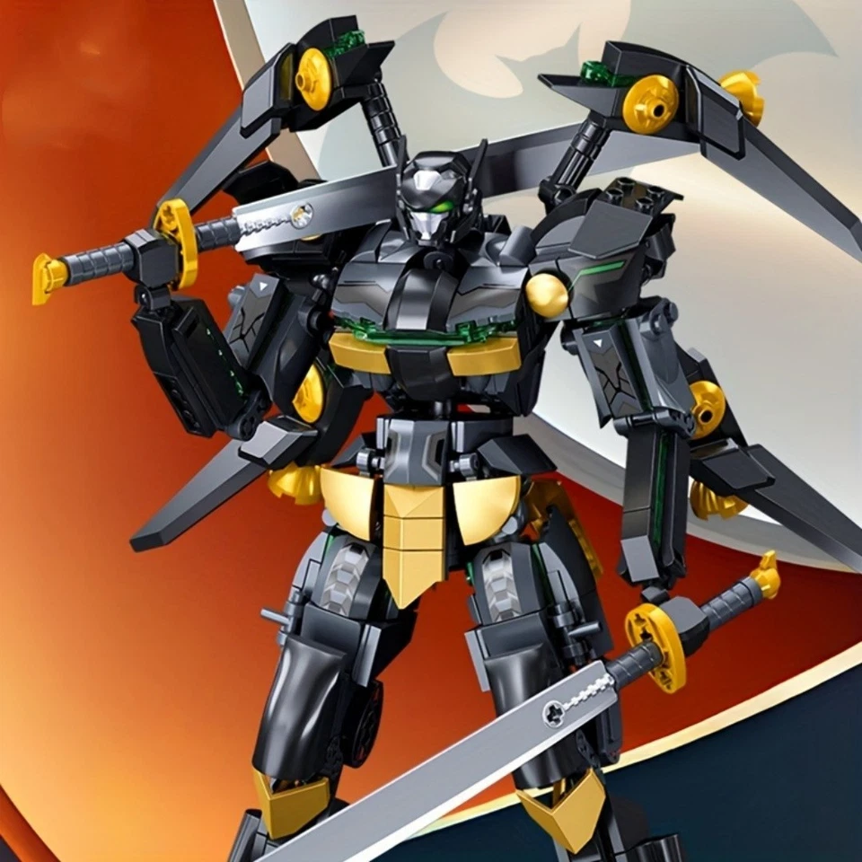 🦇 Black Bat Hero! Robot de bloques de construcción 534 piezas - bricolaje regalo de Navidad Foto 3 de 4