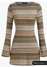 boat neck mini dress xs