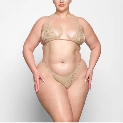 Skims Diamond Encrusted Thong Swarovski / Color: Sienna / 4X