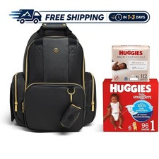 Huggies Diaper Bag with Little Snugglers Baby Diapers and Skin Essentials Wipes