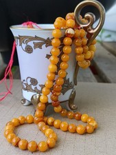 Exquisite rosary of caramel amber