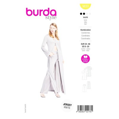 Burda Style Schnittmuster Nr. 5633 - Hose & Mantel - langer Damenmantel