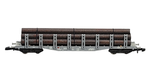 Z Scale Marklin Mini-Club 86551 Stake Freight Car With Cargo DB - Picture 4 of 8