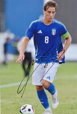 Football - Edoardo Bove - Hand Signed 12x8 Inch Photograph - Italy -  COA