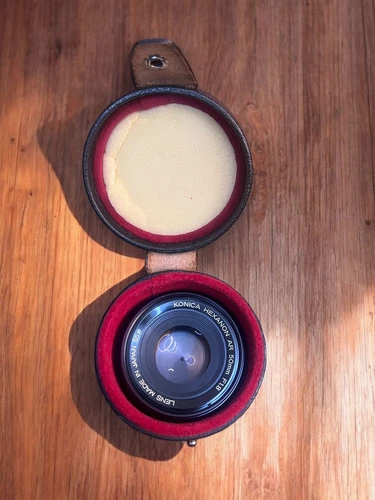 Konica Hexanon 50mm F1.8 with Konica AR Mount W/original Leather Case