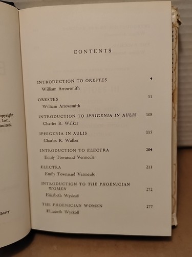 Euripides III - Lattimore & Grene Translation - 1963 - Modern Library - HCDJ - Picture 5 of 10