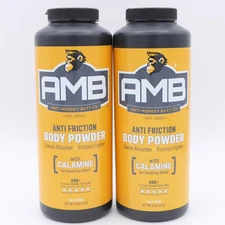 AMB Anti Monkey Butt Anti-Friction Body Powder w/ Calamine No Talc 2 Pack 8oz Ea
