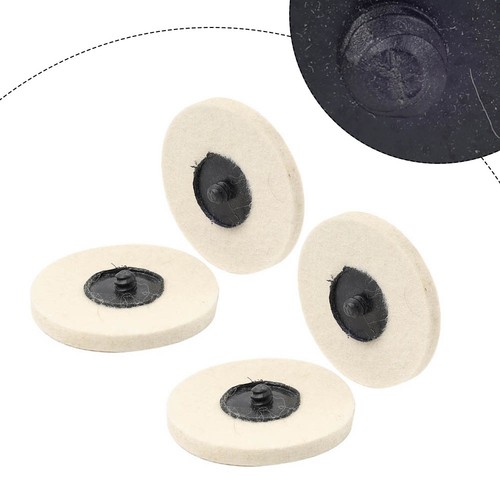 2/4/10 Pcs 3" Roloc Wool Felt Polishing Wheel Polisher Buffing Pad Holder Disc - Picture 16 of 27