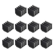 14x14.5x13mm Aluminum Heatsink Electronic Radiator for MOS IC Chip Black 10 Pcs