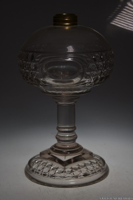 4Q 1800s No. 62 Variant  by Riverside COLORLESS Kerosene Lamp  - 9 1/8'' H