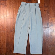 A New Day High Rise Pleated Wide Leg Trousers Sage Green Size 4 Regular