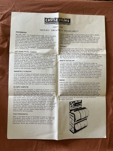 Castle Films “Movies Greatest Headlines” 8mm Reel - Picture 5 of 5