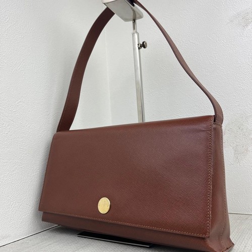 Burberry Brown One-Shoulder Accessory Pouch Bag Japan Excellent 07359