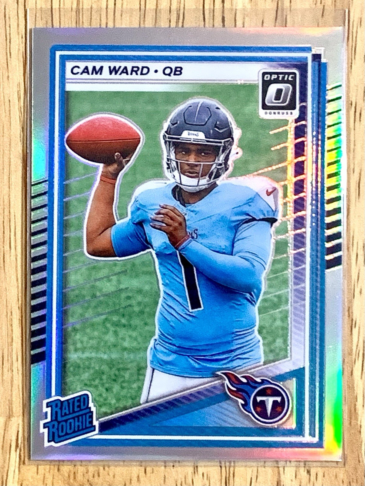 2025 Donruss Optic Rated Rookie Cameron Ward #350 Silver Holo Prizm RC