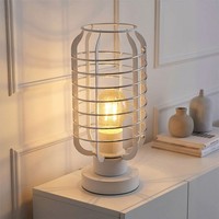 Led Tischlampe Tischleuchte Wohnzimmerlampe Weiß Matt Schalter Metall H 27,5 Cm