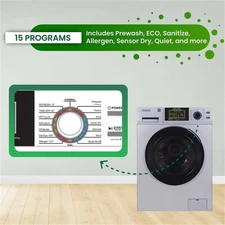 Equator Advanced Appliances 1.62cf Plastic Washer Dryer in Silver