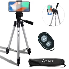 50'' Professional Camera Tripod Stand Holder Mount for iPhone Samsung Cell Phone