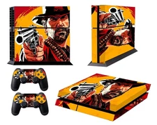 GameXcel Decal Skin Red Dead 2 Sticker for Playstation 4 PS4 Console Controllers