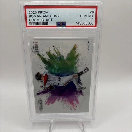 2025 PANINI PRIZM COLOR BLAST #9 ROMAN ANTHONY PSA 10 Gem MT