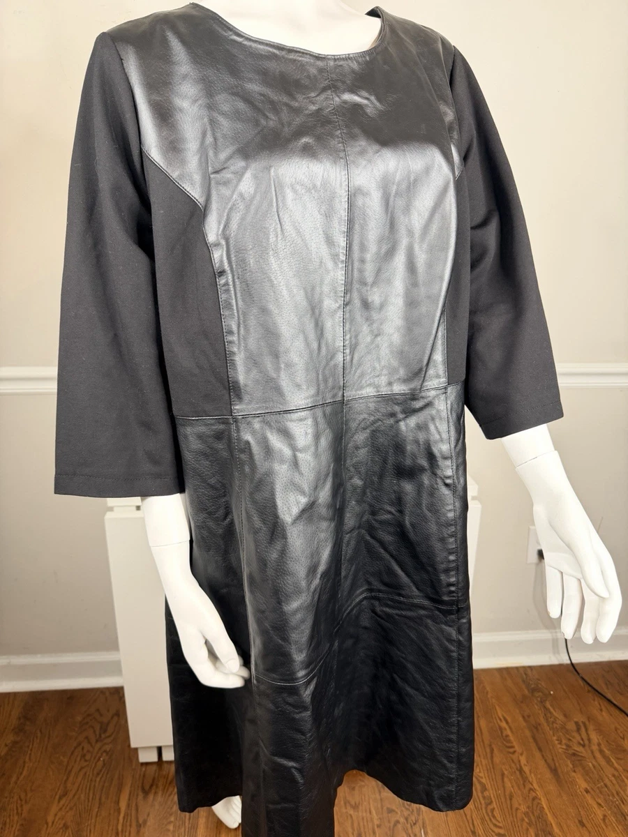 Leather Short Sleeve Plus Size Dresses for Women for sale | eBay UK
