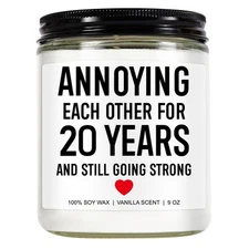 Funny Scented Candle, 20th Anniversary, Gifts for Couple, Wife, Husband, 20 Y...