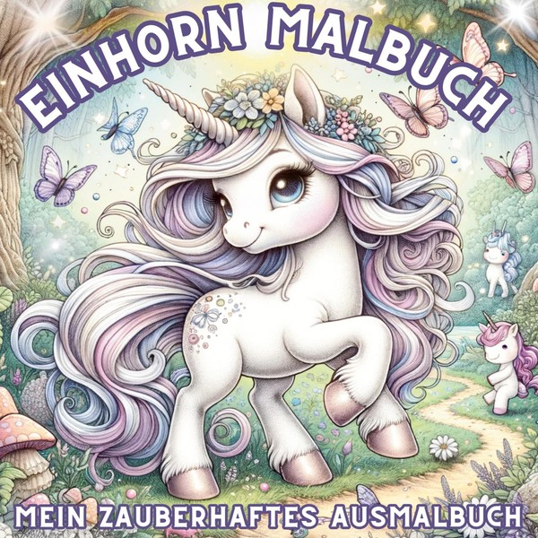 Einhorn-Abenteuer: Malbuch FüR MäDchen - 50 Magische Ausmalvorlagen! S&L Inspira-image