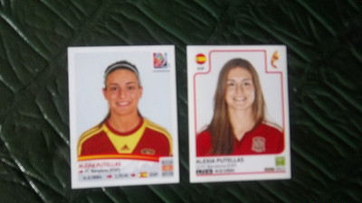 2x panini  bilder--alexia putellas--wm-2015----em-2017----