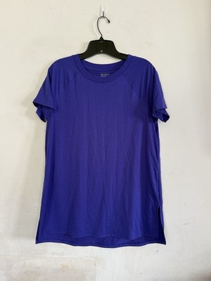 Tek Gear Womens Essential Gear Purple Soft Stretch T Shirt, Size Medium 