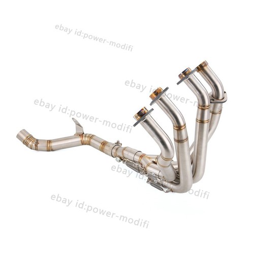 Sistema de escape completo de tubo de cabezal puntas silenciadoras negras para Kawasaki Z900 2017-2025 - Imagen 8 de 9